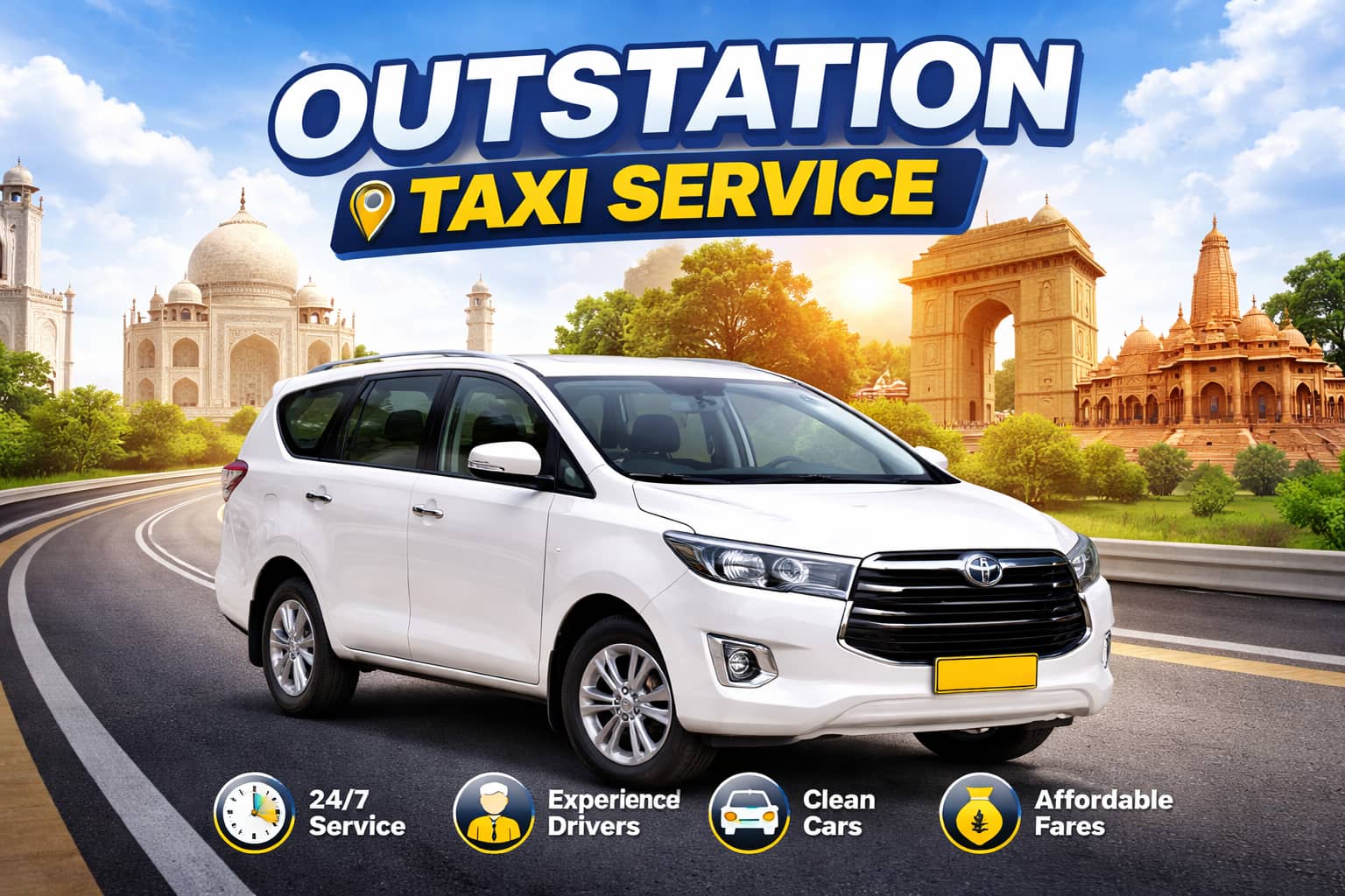 Outstation Taxi Service from Lucknow by ASM Taxi