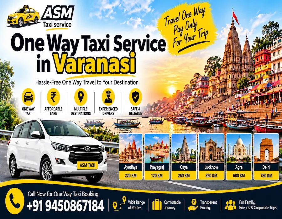 Varanasi One Way Taxi Service